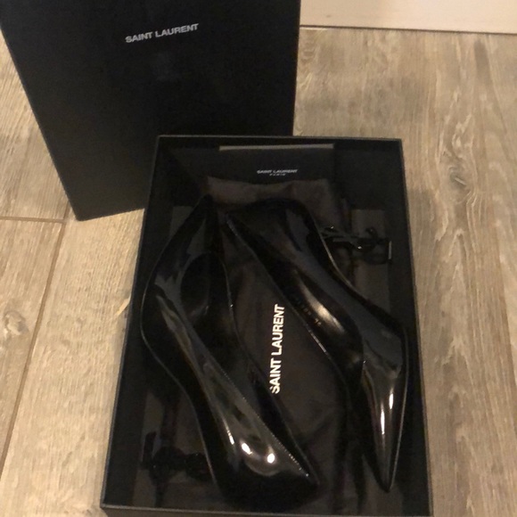 NWT Yves Saint Laurent Opium ysl logo heels patent - Picture 8 of 8